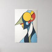 抽象的な人物画 キャンバスプリント (正面)