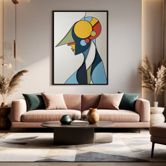 抽象的な人物画 キャンバスプリント