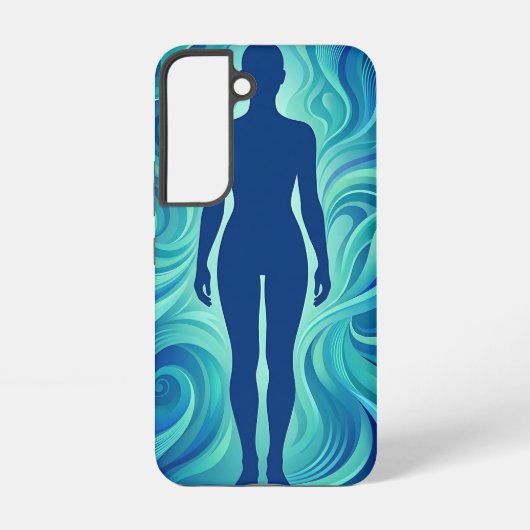 抽象的な人間の海洋ブルーSamsungケース Samsung Galaxyケース (裏面)