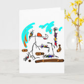 抽象的な人 カード (黄色い花)