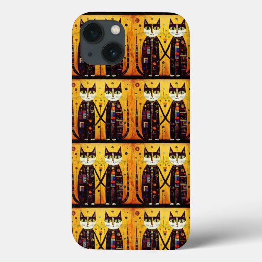 抽象的な仲間たち: 二匹の猫の物語 Case-Mate iPhoneケース (裏面)
