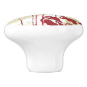 抽象的な優雅の花パターン2 セラミックノブ (側面)