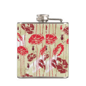 抽象的な優雅の花パターン2 フラスク (裏面)