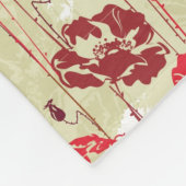 抽象的な優雅の花パターン2 フリースブランケット (角)