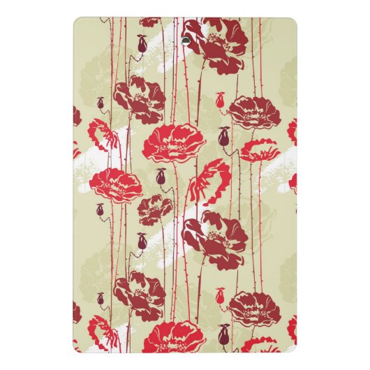 抽象的な優雅の花パターン2 ミニクリップボード (裏面)