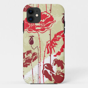 抽象的な優雅の花パターン2 iPhone 11 ケース