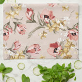 抽象的な優雅の花パターン3 キッチンタオル (折り畳み)