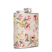 抽象的な優雅の花パターン3 フラスク (右)