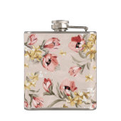 抽象的な優雅の花パターン3 フラスク (裏面)