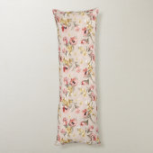 抽象的な優雅の花パターン3 ボディピロー (裏面 (縦))