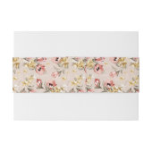 抽象的な優雅の花パターン3 招待状ベリーバンド (裏面例)