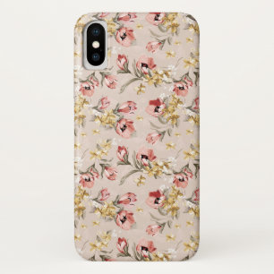 抽象的な優雅の花パターン3 iPhone X ケース