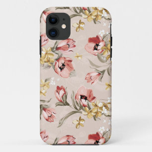 抽象的な優雅の花パターン3 iPhone 11 ケース