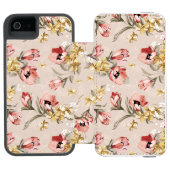 抽象的な優雅の花パターン3 INCIPIO iPhoneウォレットケース (フォリオ Open)