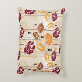 抽象的な優雅の花パターン4 アクセントクッション (裏面(縦))