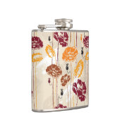 抽象的な優雅の花パターン4 フラスク (右)