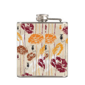 抽象的な優雅の花パターン4 フラスク (裏面)