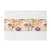 抽象的な優雅の花パターン4 招待状ベリーバンド (裏面例)