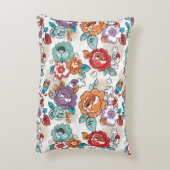 抽象的な優雅の花パターン5 アクセントクッション (裏面(縦))