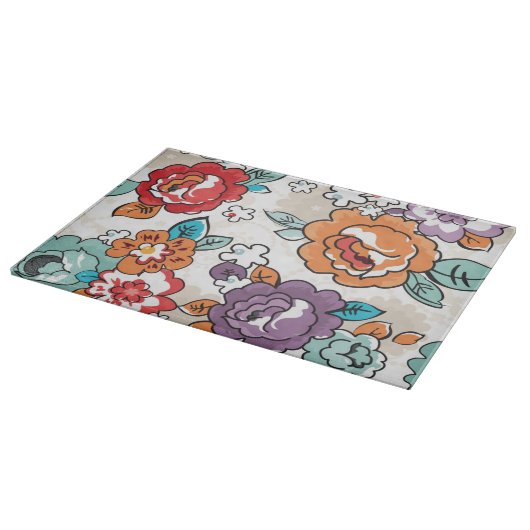 抽象的な優雅の花パターン5 カッティングボード (角)