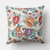 抽象的な優雅の花パターン5 クッション (裏面)