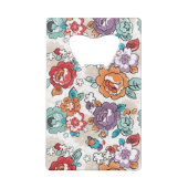 抽象的な優雅の花パターン5 クレジットカード栓抜き (裏面)