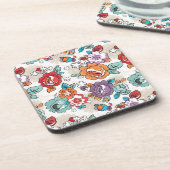 抽象的な優雅の花パターン5 コースター (左側)