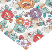 抽象的な優雅の花パターン5 ショートテーブルランナー (コーナー)