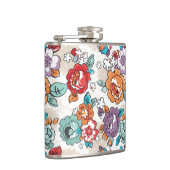 抽象的な優雅の花パターン5 フラスク (右)