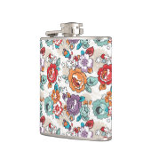 抽象的な優雅の花パターン5 フラスク (左)