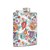 抽象的な優雅の花パターン5 フラスク (右)