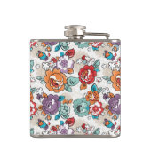 抽象的な優雅の花パターン5 フラスク (裏面)