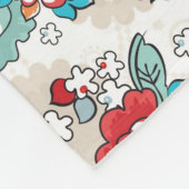 抽象的な優雅の花パターン5 フリースブランケット (角)