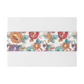 抽象的な優雅の花パターン5 招待状ベリーバンド (裏面例)