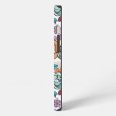 抽象的な優雅の花パターン5 iPhoneケース (左側面)