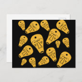 抽象的な先住民の部族マスク ポストカード (正面/裏面)