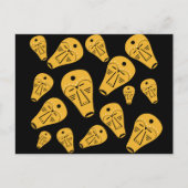 抽象的な先住民の部族マスク ポストカード (正面)