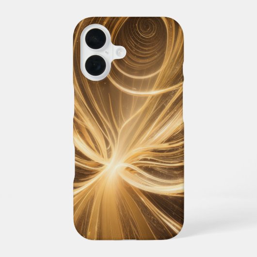 抽象的な光のエネルギーと宇宙の渦巻き iPhone 16ケース (裏面)