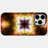抽象的な光を伴う輝く幾何学的なスターバースト Case-Mate iPhoneケース (裏面 (横))