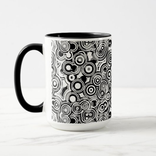 抽象的な円のコーヒーマグ マグカップ (左)