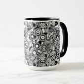 抽象的な円のコーヒーマグ マグカップ (正面右)