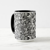 抽象的な円のコーヒーマグ マグカップ (正面左)
