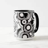 抽象的な円のコーヒーマグ マグカップ (正面右)