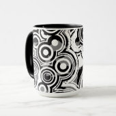 抽象的な円のコーヒーマグ マグカップ (正面左)