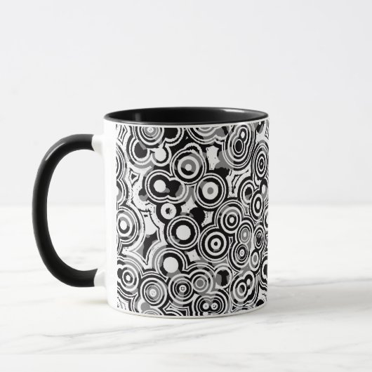 抽象的な円のコーヒーマグ マグカップ (左)