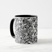 抽象的な円のコーヒーマグ マグカップ (正面左)