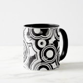 抽象的な円のコーヒーマグ マグカップ (正面右)