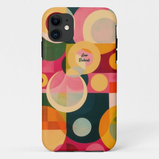 抽象的な円のデザイン Case-Mate iPhoneケース (裏面)