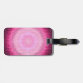 抽象的な円のピンクのvitrage texture.monogram. ラゲッジタグ (裏面横)