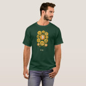 抽象的な円のマーケット幾何学トレーダーTシャツ Tシャツ (正面フル)
